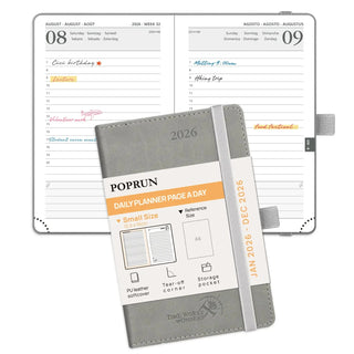 POPRUN 2026 Daily Planner Gray