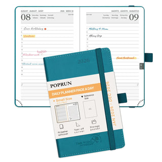 POPRUN 2026 Daily Planner Pacific Green