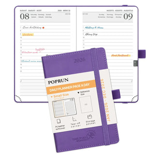 POPRUN 2026 Daily Planner Purple