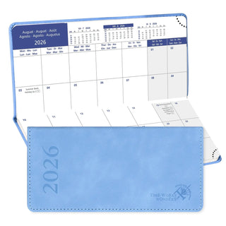 POPRUN 2026 Monthly Planner Cerulean Blue