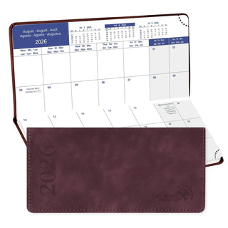 POPRUN 2026 Monthly Planner Claret
