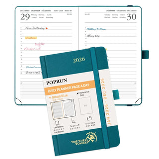 POPRUN 2026 Daily Planner Pacific Green