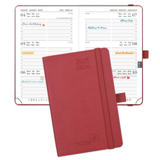 POPRUN 2025-2026 Academic Planner Wine Red