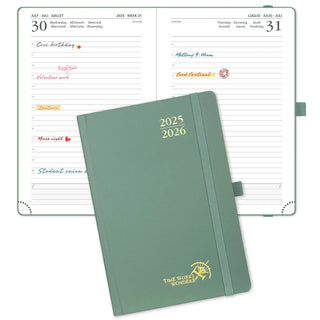 POPRUN 2025-2026 Academic Planner Midnight Green