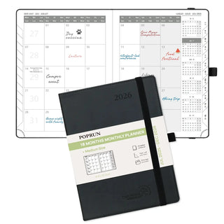 POPRUN 2025-2026 Academic Planner Black