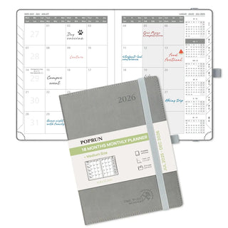 POPRUN 2025-2026 Academic Planner Grey