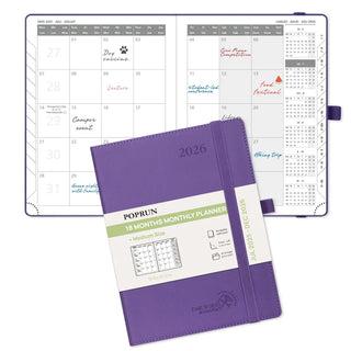 POPRUN 2025-2026 Academic Planner Purple