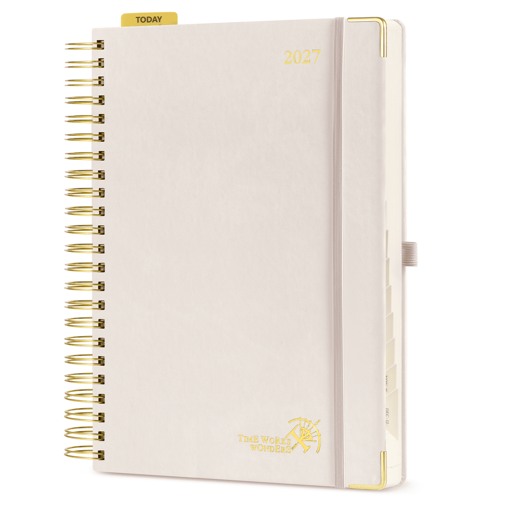 DE A4 Size 2027 Daily Planner Spiral Hardcover Calendar Book