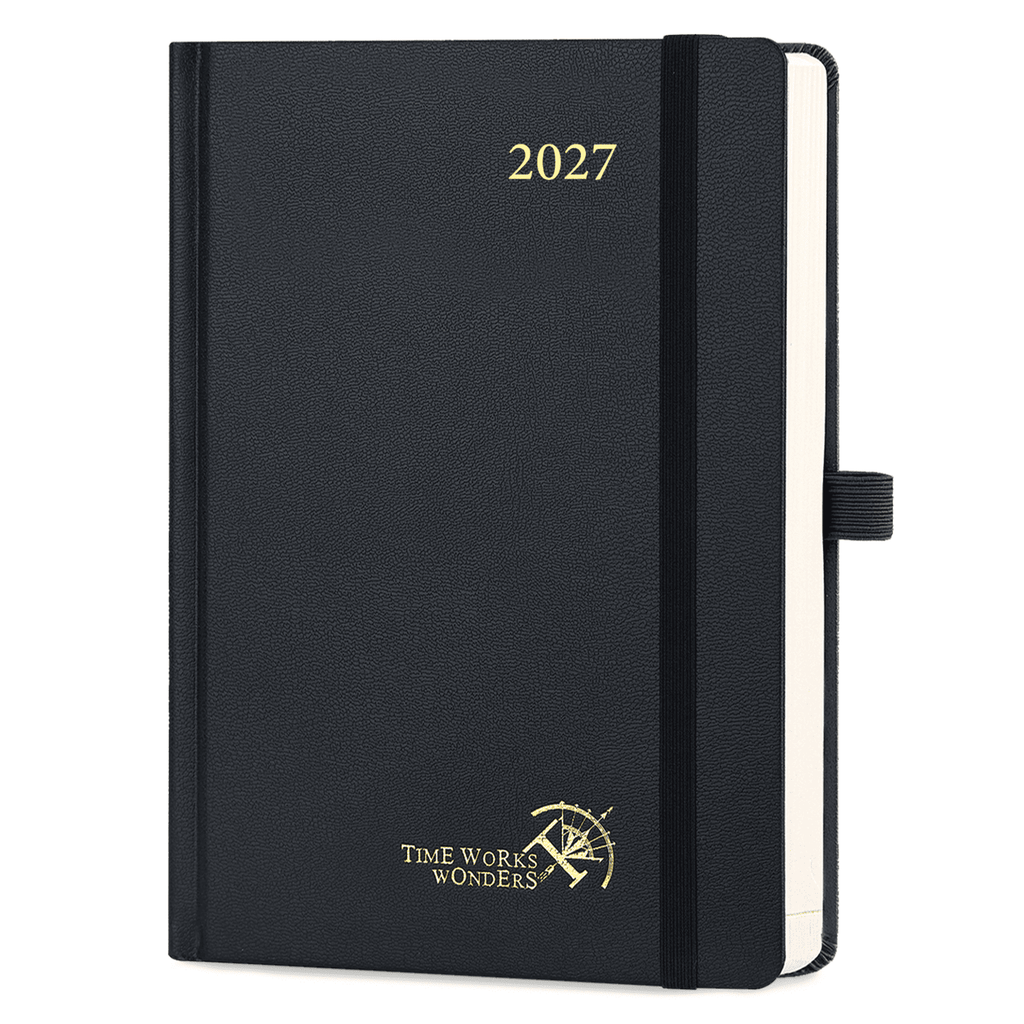 DE A5 Size Daily Planner 2027 Hardcover Calendar Planner