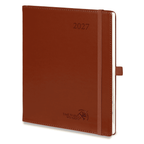 DE A5 Size 30-minute 2027 Weekly Planner PU Leather Softcover Appointment Book