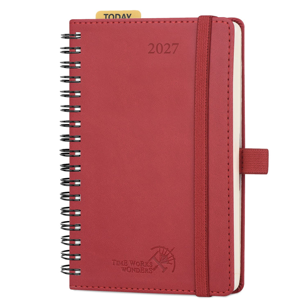 DE A6 Size 2027 Spiral Weekly Calendar Planner (January–December) Soft Cover