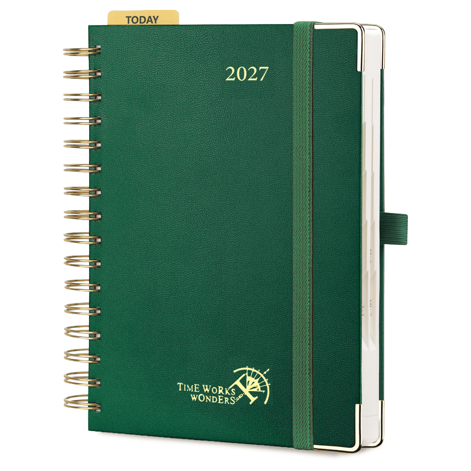 Agenda académica diaria DE tamaño A5 2026-2027, espiral, tapa dura