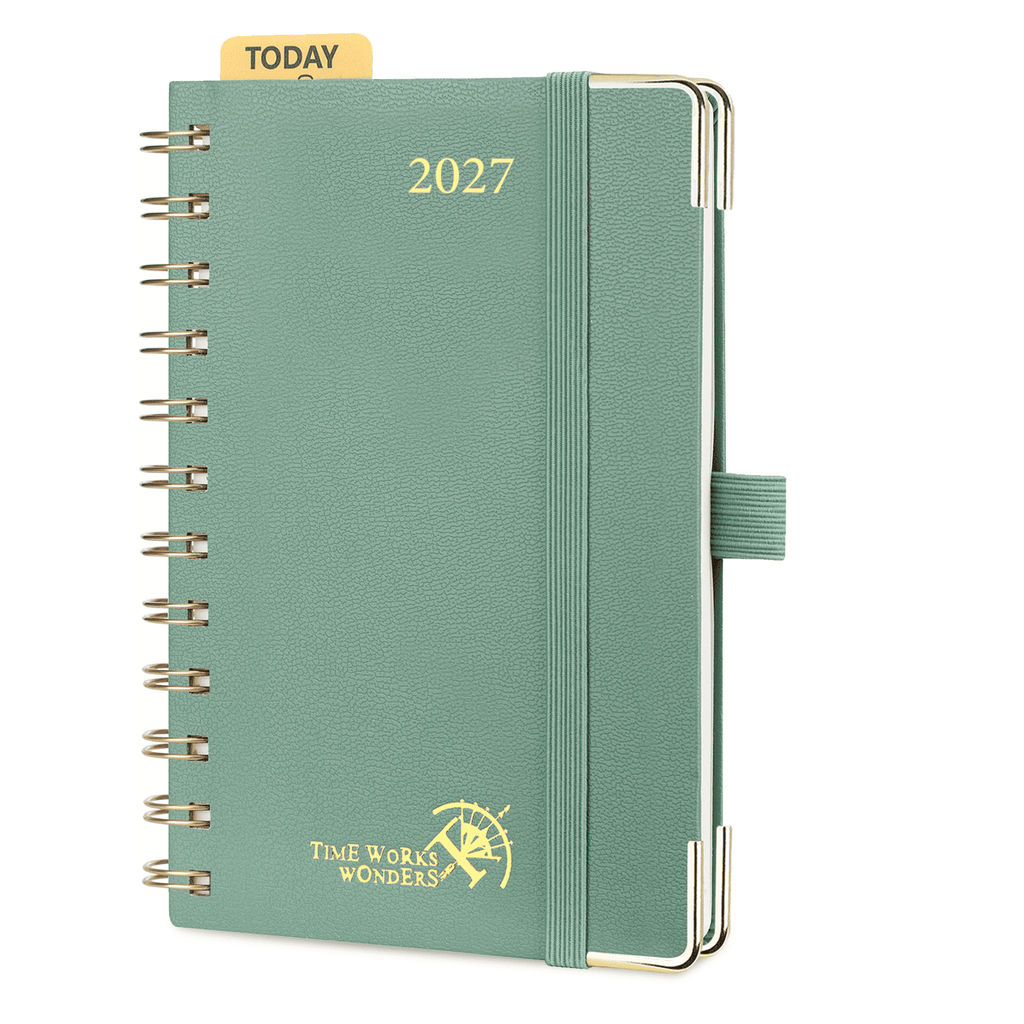 DE A6 Size 2027 Spiral Weekly Planner (January–December) Hardcover