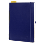 DE A4 Size 15-minute 2027 Spiral Weekly Planner PU Leather Softcover Appointment Book