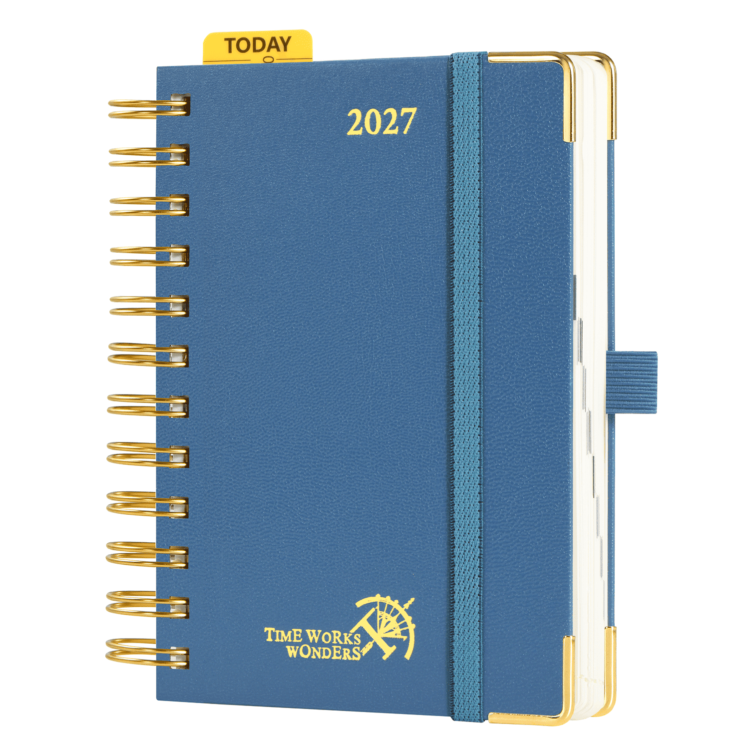 DE A6 Size 2027 Spiral Daily Planner Hardcover Calendar Planner