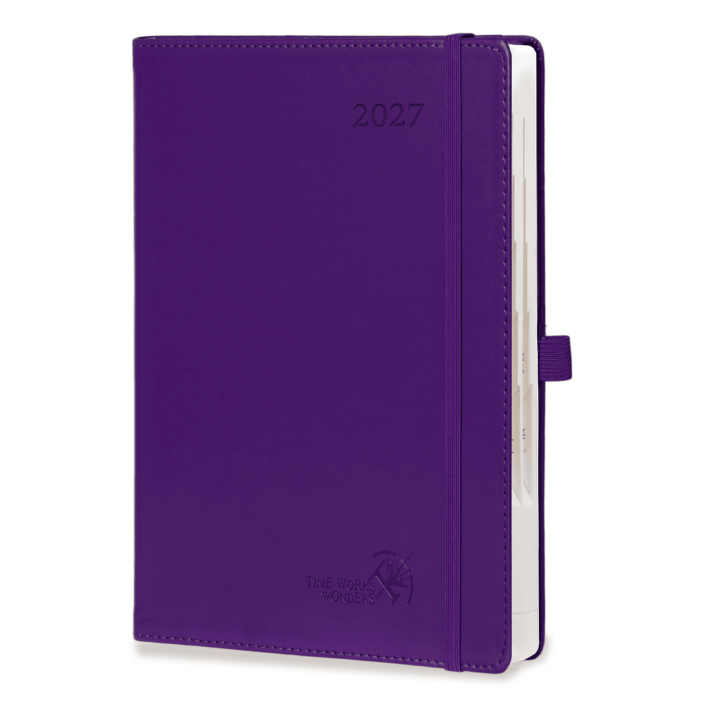 DE A5 Size 2027 Daily Planner Hardcover Horizontal Layout Calendar Planner