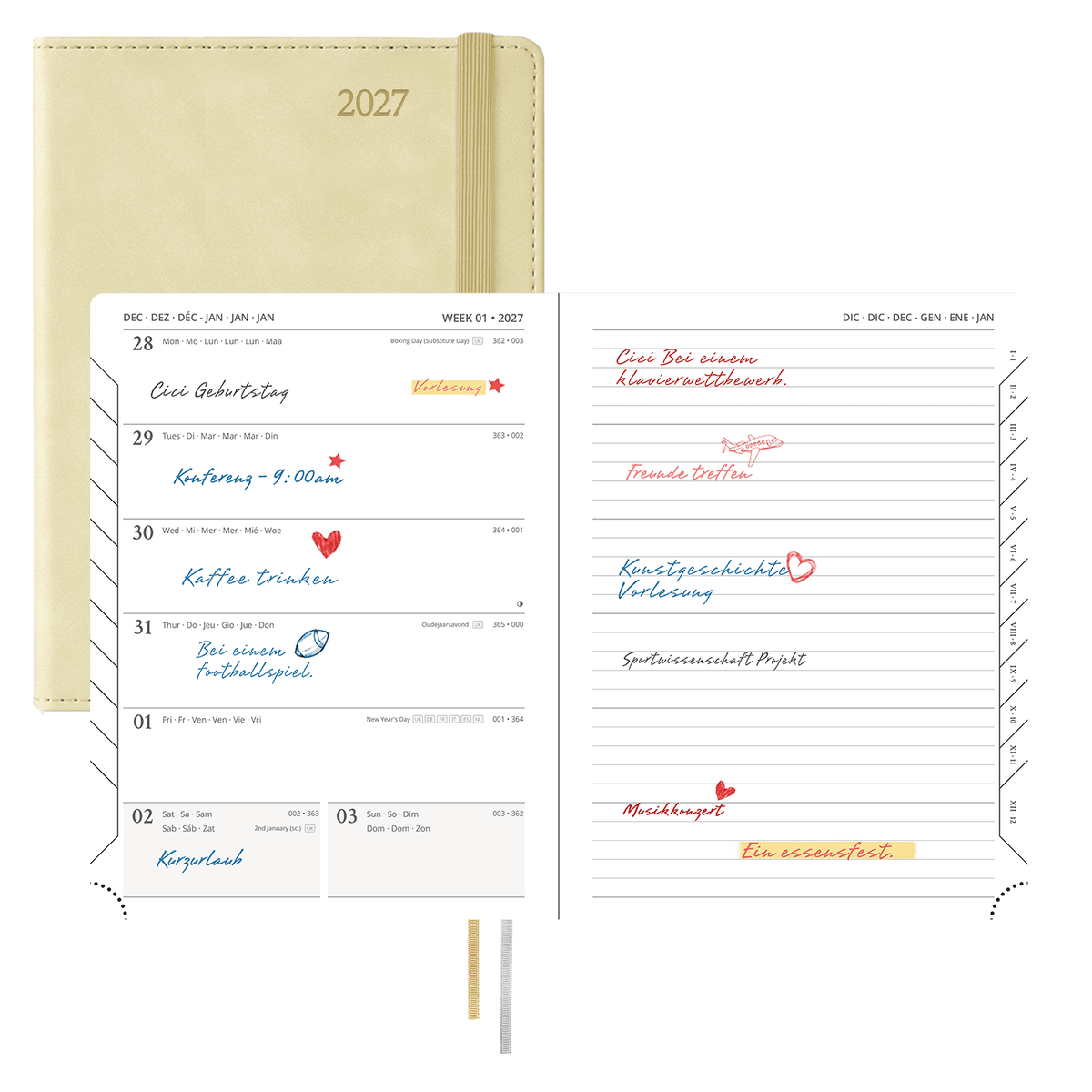 DE 21,8 cm × 16,4 cm Weekly Planner Neo Color Softcover Calendar Planner