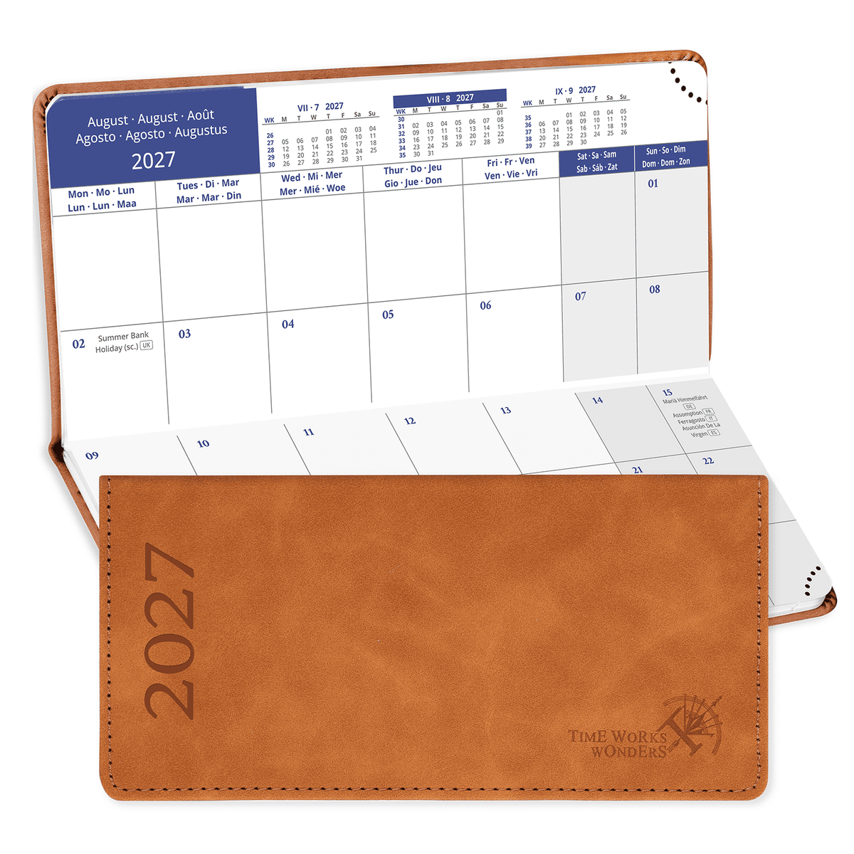 DE Pocket Mini Size 2027 Monthly Planner Premium Neo Calendar