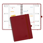 DE 21.8 cm × 16.4 cm 2027 Weekly Planner Spiral Hardcover| Horizontal Layout