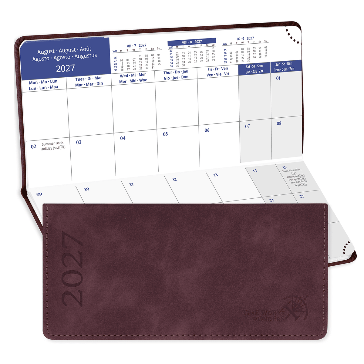 DE Pocket Mini Size 2027 Monthly Planner Premium Neo Calendar