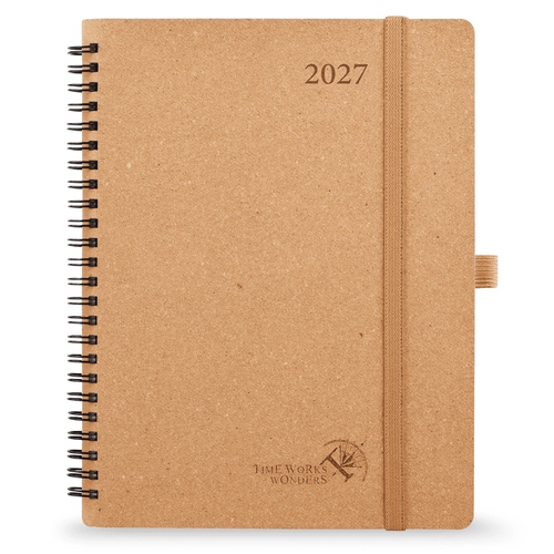 DE 16,4 cm × 21,8 cm Recycled 2027 Weekly Planner Spiral Hardcover