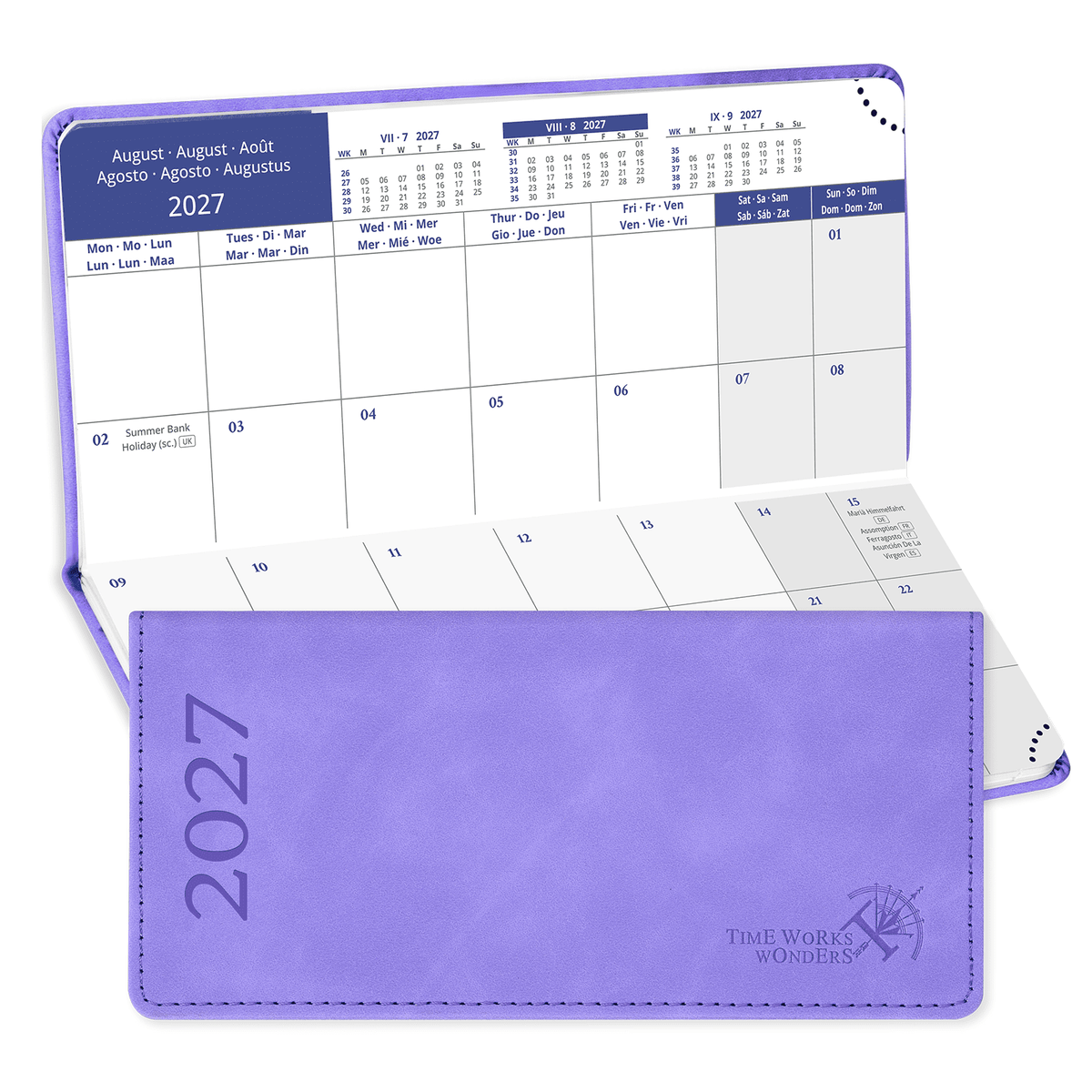 DE Pocket Mini Size 2027 Monthly Planner Premium Neo Calendar
