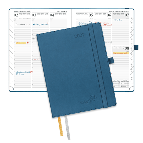 DE 21.8 cm × 16.4 cm 2027 Weekly Planner Softcover Calendar Planner