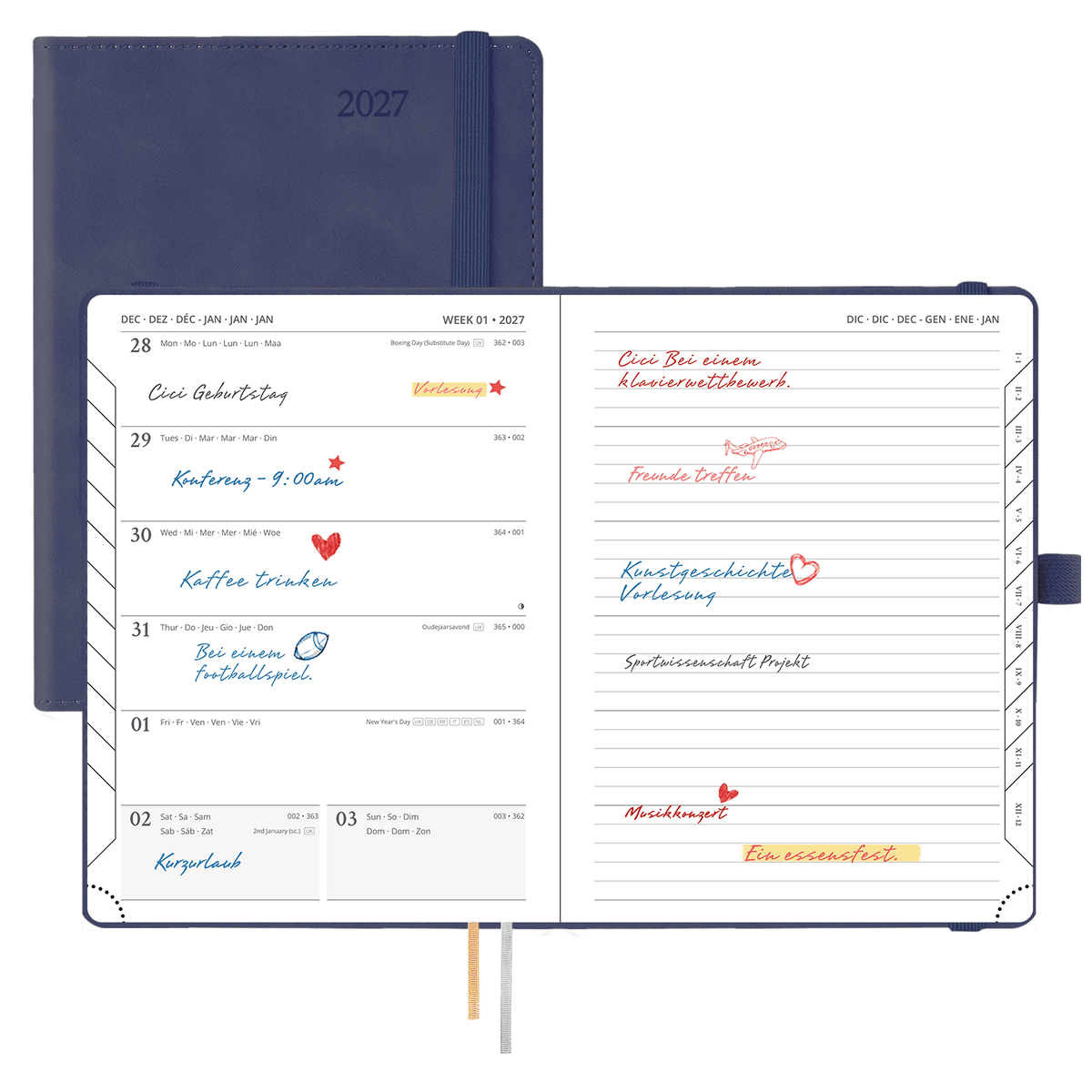 DE 21,8 cm × 16,4 cm Weekly Planner Neo Color Softcover Calendar Planner