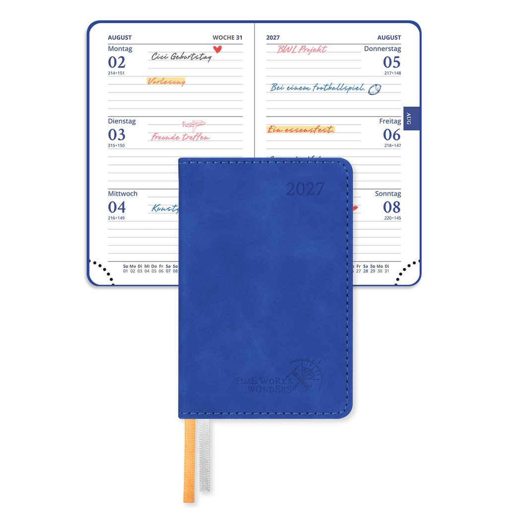 DE Mini Size 2027 Weekly Planner SoftCover Calendar Planner