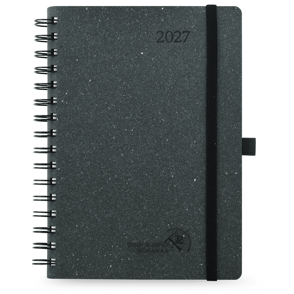 DE A5 Size 2027 Recycled Daily Planner Spiral Hardcover