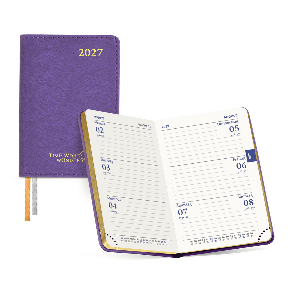 DE Mini Size Weekly 2027 Planner Soft Cover Calendar Planner