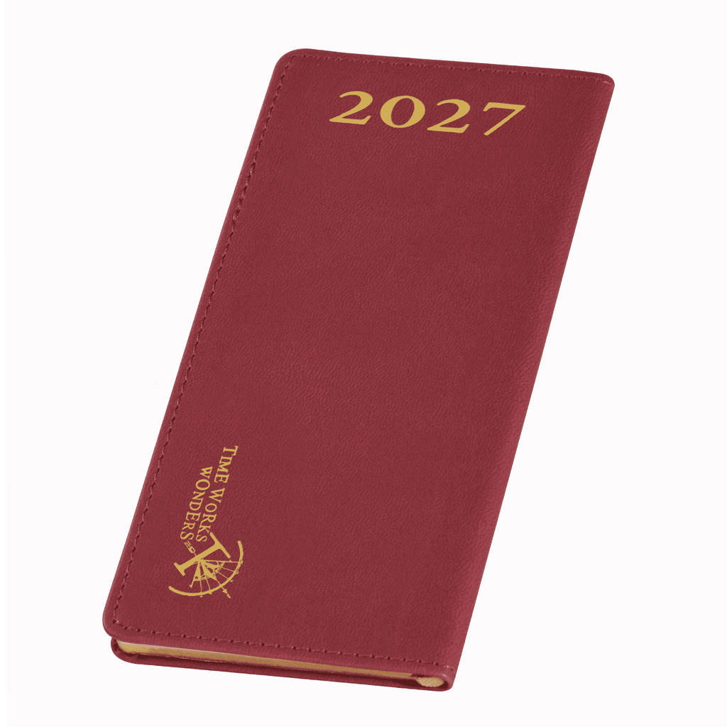 DE Pocket Mini Size 2027 Monthly Planner Premium Faux leather Neo Calendar
