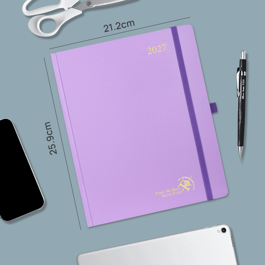 DE 25.9 cm × 21.2 cm 2027 Weekly Planner (January–December) Hardcover