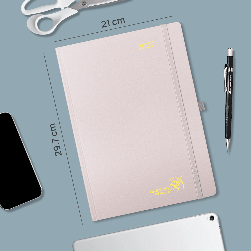 DE A4 Size 2027 Daily Planner  (January–December) Hardcover