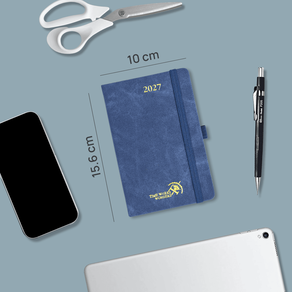 DE A6 Size Weekly 2027 Planner Week + Notes Layout Hardcover