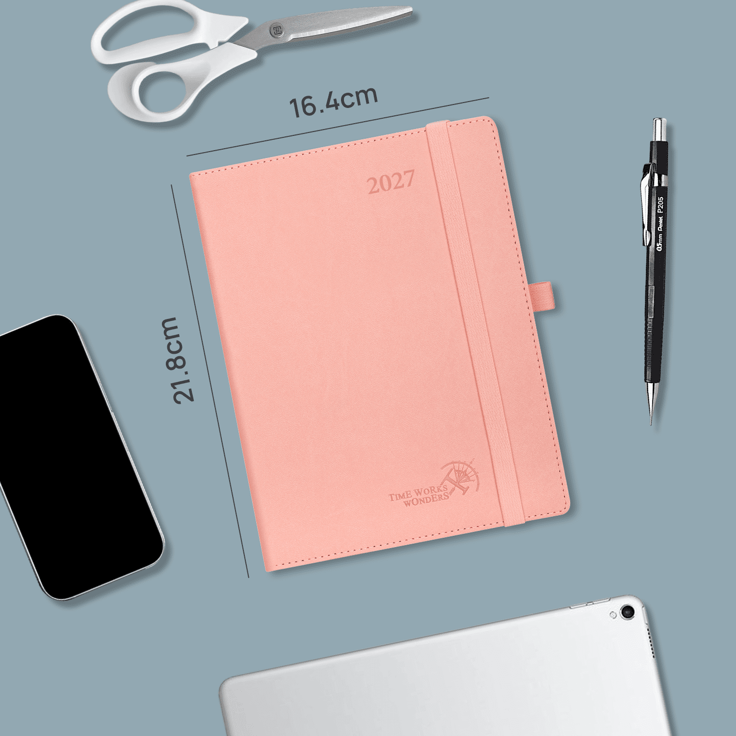 DE 21.8 cm × 16.4 cm 2027 Weekly Planner Softcover Calendar Planner