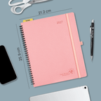 DE 25.9 cm × 21.2 cm 2027 Spiral Weekly Planner Horizontal Layout Calendar Planner
