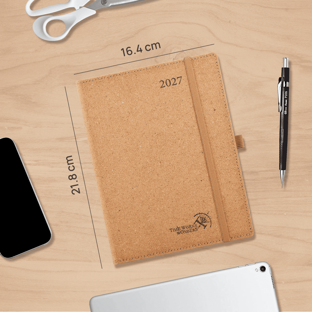 DE 16,4 cm × 21,8 cm Recycled 2027 Weekly Planner Hardcover