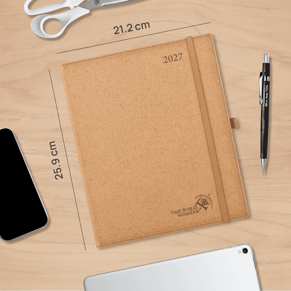 DE 25.9 cm × 21.2 cm 2027 Recycled Weekly Planner Hardcover Calendar Planner