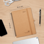 DE 16,4 cm × 21,8 cm Recycled 2027 Weekly Planner Spiral Hardcover