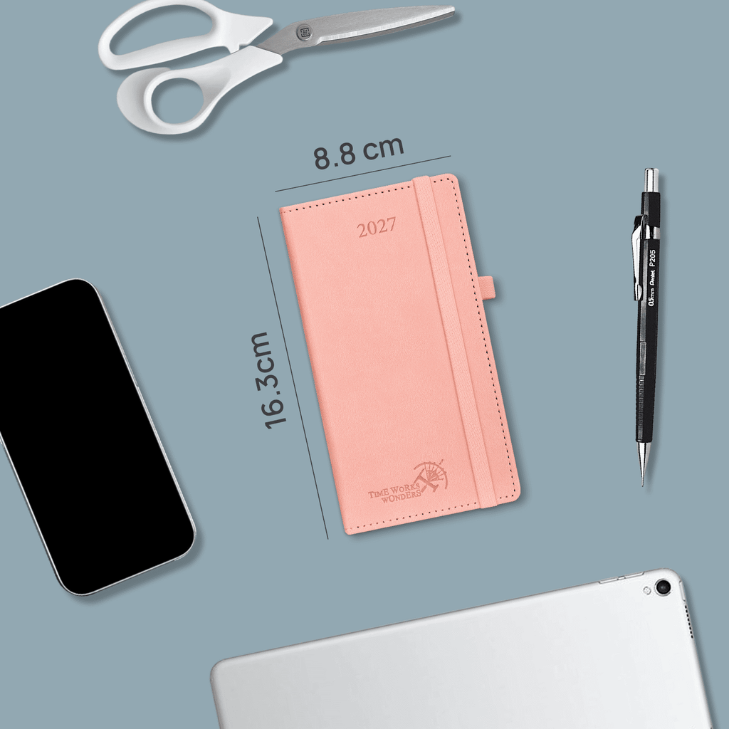 DE Pocket Size 2027 Weekly Planner Hard Cover Calendar Planner