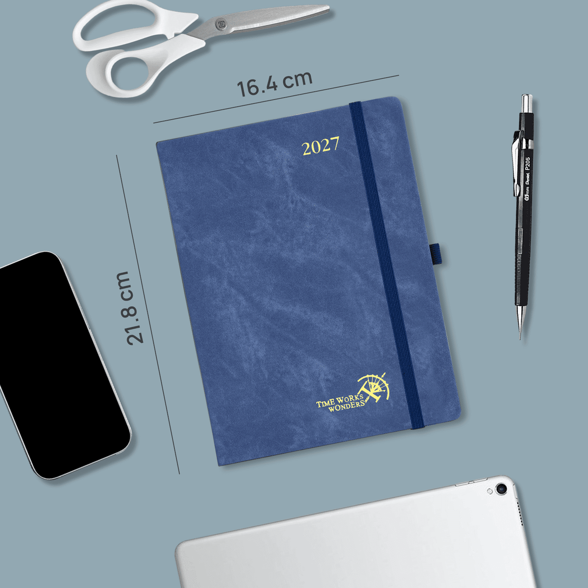 DE 16,4 cm × 21,8 cm Weekly 2027 Planner Week + Notes Layout Hardcover