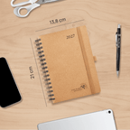 DE A5 Size 2027 Recycled Daily Planner Spiral Hardcover