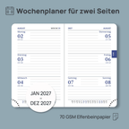 DE Mini Size Weekly 2027 Planner Soft Cover Calendar Planner