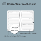 DE A6 Size 2027 Spiral Weekly Calendar Planner (January–December) Soft Cover