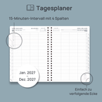 DE A4 Size 2027 Daily Planner Spiral Hardcover Calendar Book