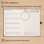 DE A5 Size 2027 Recycled Daily Planner