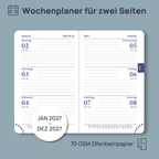 DE Mini Size 2027 Weekly Planner SoftCover Calendar Planner