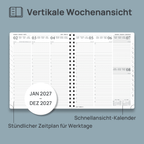 DE Large Size 2027 Spiral Weekly Calendar Planner (January–December) Soft Cover