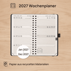 DE Pocket Recycled 2027 Weekly Planner Spiral Hardcover